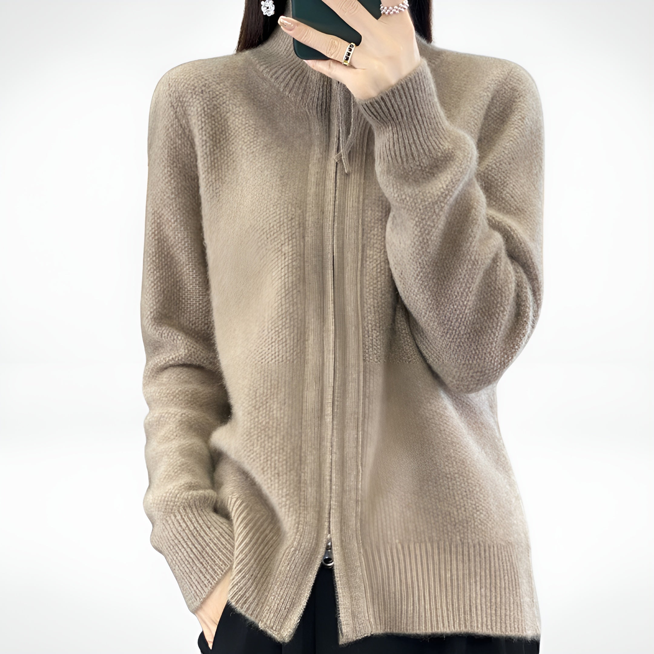 Zeffaro™ | Cardigan zippé en cachemire