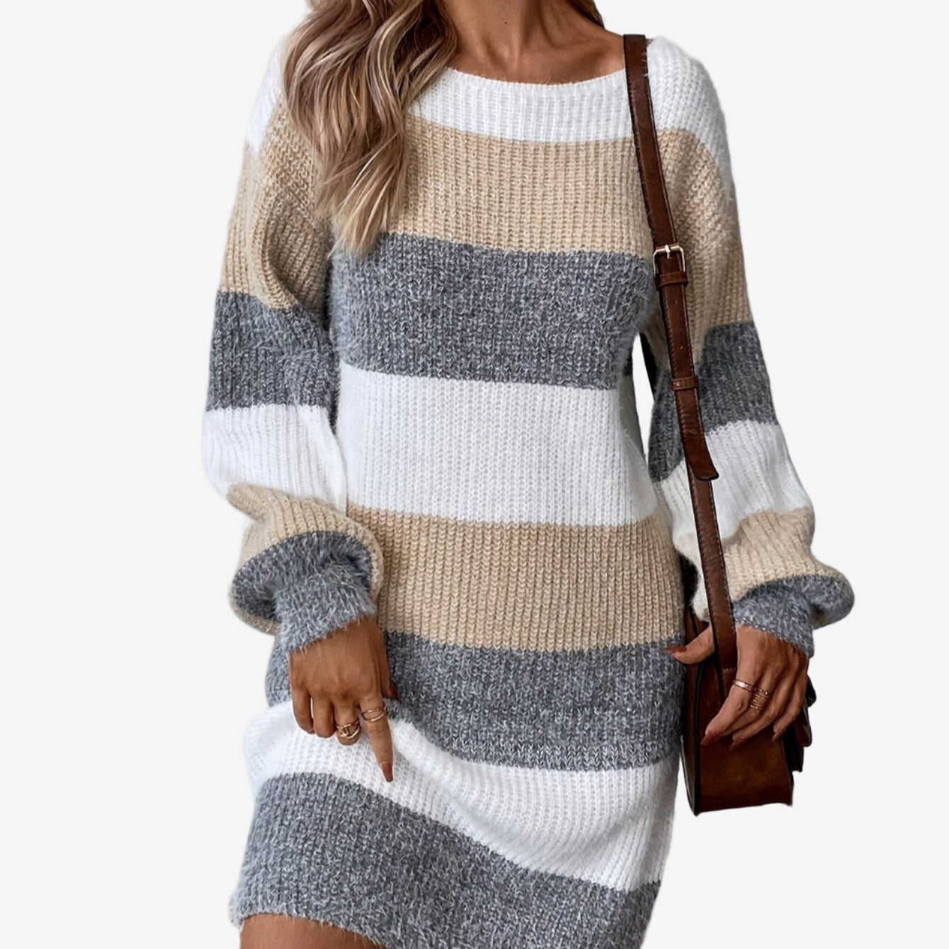 Zeffaro™ | Robe Pull Rayée
