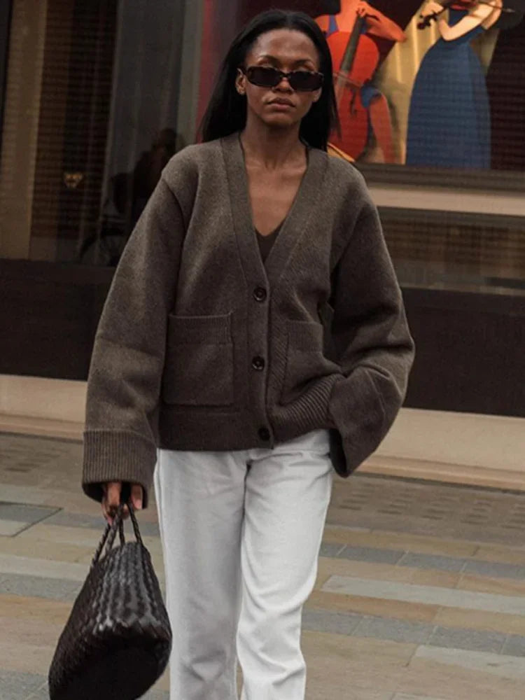 Zeffaro™ | CARDIGAN ÉLÉGANT AVEC ENCOLURE EN V