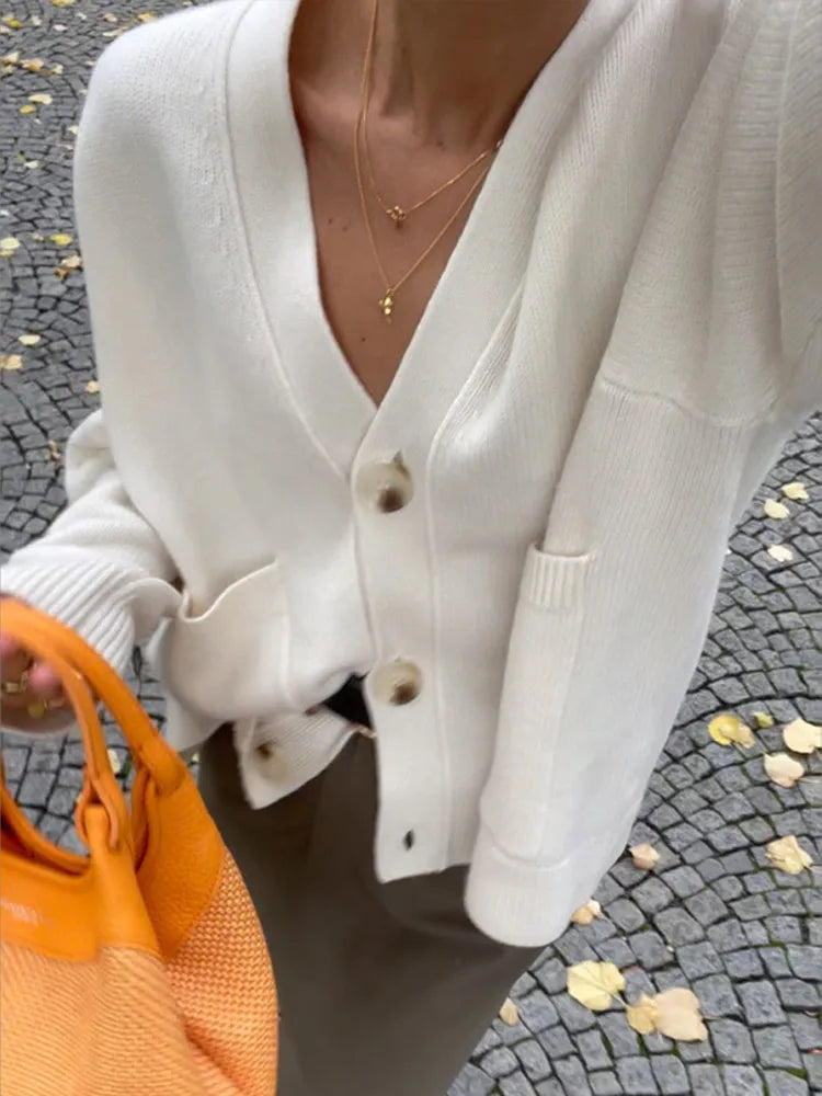 Zeffaro™ | CARDIGAN ÉLÉGANT AVEC ENCOLURE EN V