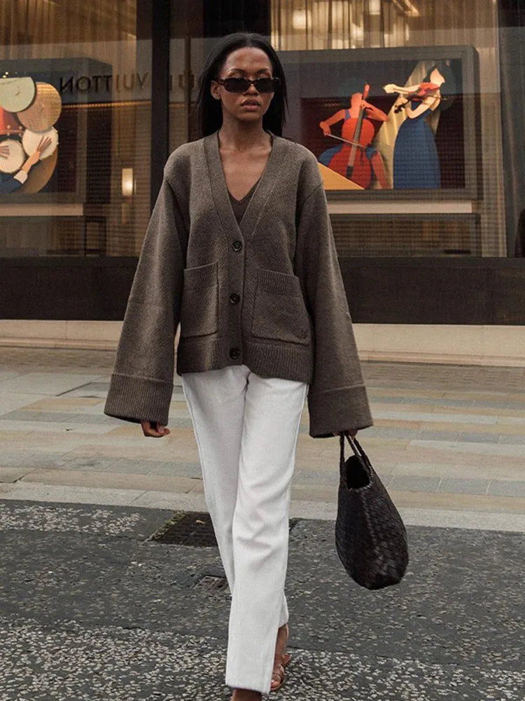 Zeffaro™ | CARDIGAN ÉLÉGANT AVEC ENCOLURE EN V