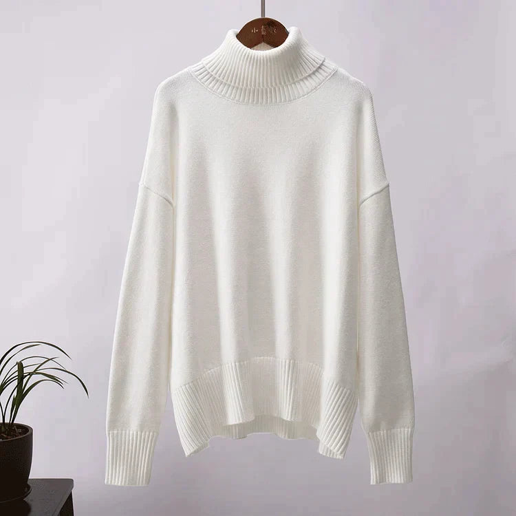 Zeffaro™ | Pull Amélie Col Roulé Oversize En Coton